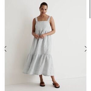 Madewell Cicely Tiered Midi Dress in Patchwork